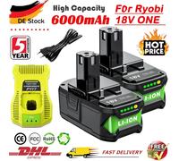 Batterie 6Ah pour RYOBI P108 18V Plus, batterie pour outils électriques Li-ion 18 volts, P104 P107 RB18L50 RB18L20 P108 4 battery