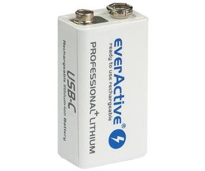 Batterie 6F22/9V Li-ion 550 mAh USB-C EverActive