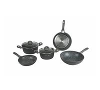 Batterie 7 pièces en aluminium forgé, également pour induction, intérieur effet marbré, Fusion