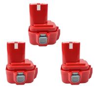 Batterie 9,6V - Batterie pour outil PA09 - 4000mAh Ni-MH - Batterie de remplacement compatible avec les modèles 9120, 9122, 9134, 9135, 192596-6, 193099-3, 193156-7 - Lot de 3