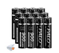 Batterie AAA rechargeable, tension de 1,5V, capacité de 900 mWh, lot de 12 batteries AAA, 1,5V