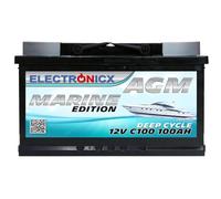 Batterie AGM 100Ah 12V Décharge Profonde Sans Entretien Étanche - Accumulateur Idéal pour Panneaux Solaires, Camping-Car, Voiture, Bateau, Fourgon Aménagé, Systèmes Photovoltaïques, Énergie Solaire,