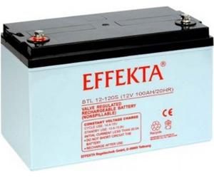 Batterie AGM 12V 120Ah Effekta BTL 12-120S – adaptée aux boîtiers d'onduleurs de petite taille, aux systèmes d'alimentation de secours et aux applications télécom