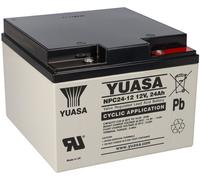 Batterie AGM au plomb Yuasa NPC24-12I, 12V, 24Ah, avec filetage intérieur M5