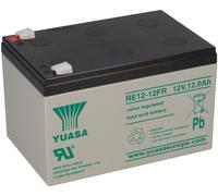 Batterie AGM Yuasa RE12-12FR, plomb-acide, 12V, 12Ah, pour utilisation en secours et cyclique, ignifuge – bornes Faston F2 6,3 mm