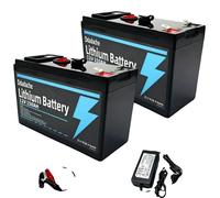 Batterie au lithium, 12 V 150 Ah, idéale pour les systèmes solaires et hors réseau, 12 V 150 000 mAh - 2 pièces