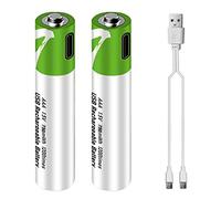 Batterie au Lithium AAA Rechargeable de Type C 1,5 V 750 mWh Haute capacité Tension constante Recharge Rapide pour Les verrous par Mot de Passe et Les appareils ménagers