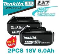 Batterie au lithium de remplacement 100% authentique Makita 6Ah/5Ah/3Ah pour batterie Makita 18V BL1840 BL1830B BL1850B BL1850 BL1860 BL1815 Makita 6AhX2--10C