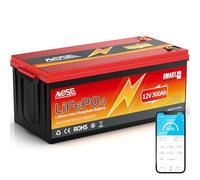 Batterie au lithium LiFePO4 12 V 300 Ah avec Bluetooth - BMS intégré, protection basse température, plus de 4000 à 15 000 cycles - Cellules de batterie au lithium fer phosphate de grade A, pour moteur