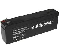 Batterie au plomb 12 V 2.4 Ah multipower PB-12-2,4-4,8 plomb (AGM) (l x H x P) 178 x 66 x 34.5 mm cosses plates 4,8 mm résistant aux cycles de charge, sans