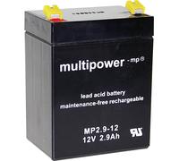 Batterie au plomb 12 V 2.9 Ah multipower MP2,9-12 plomb (AGM) (l x H x P) 79 x 107 x 56 mm cosses plates 4,8 mm sans entretien