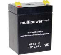 Batterie au plomb 12 V 2.9 Ah multipower MP2,9-12 plomb (AGM) (l x H x P) 79 x 107 x 56 mm cosses plates 4,8 mm sans entretien