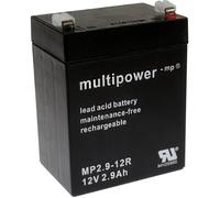 Batterie au plomb 12 V 2.9 Ah multipower MP2,9-12R plomb (AGM) (l x H x P) 79 x 107 x 56 mm cosses plates 4,8 mm sans entretien, auto-décharge réduite