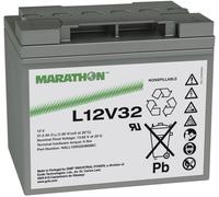 Batterie au plomb 12 V 31.5 Ah GNB Marathon L12V32 plomb (AGM) (l x H x P) 198 x 175 x 168 mm raccord à vis M6 sans entretien