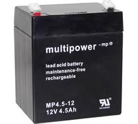Batterie au plomb 12 V 4.5 Ah multipower PB-12-4,5-4,8 plomb (AGM) (l x H x P) 90 x 107 x 70 mm cosses plates 4,8 mm sans