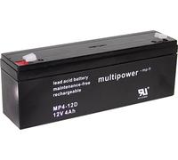 Batterie au plomb 12 V 4 Ah multipower MP4-12D plomb (AGM) (l x H x P) 195 x 76 x 47 mm cosses plates 4,8 mm sans entretien