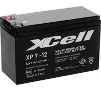Batterie au plomb 12 V 7 Ah XCell XP712F2 plomb (AGM) (l x H x P) 151 x 94 x 65 mm cosses plates 6,35 mm sans entretien, certification VdS