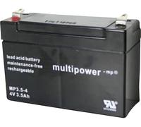 Batterie au plomb 4 V 3.5 Ah multipower MP3,5-4 plomb (AGM) (l x H x P) 90 x 65 x 34 mm cosses plates 4,8 mm sans entretien, auto-décharge réduite