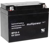 MULTIPOWER MP20-6 A9621 6 V 20 Ah Blei-Vlies (AGM) (H x D x T) 157 x 125 x 83 mm M5-Sc