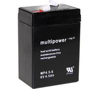 Batterie au plomb 6 V 4.5 Ah multipower PB-6-4,5-4,8 plomb (AGM) (l x H x P) 70 x 105 x 47 mm cosses plates 4,8 mm sans entretien