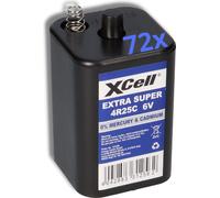 Batterie bloc 72x XCell 4R25C, 6V, 9,5Ah – compatible avec les lampes de chantier, les voyants d'avertissement et les clôtures électriques