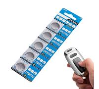 Batterie bouton - 3 V petites piles rondes | 5 boutons | PATIONS | Batteries à cellules boutons | Batlies petites durables | Batterie à cellules de pièces pour commandes de contrôle