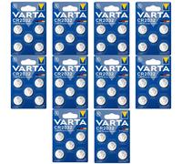 Batterie bouton lithium VARTA CR 2032, pour télécommandes, 3V, lot de 5 x 10