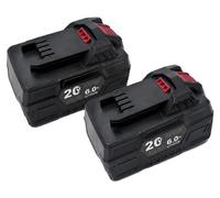 Batterie, capacité 6000 mAh, compatible avec les outils Parkside 20V, lot de 2 batteries PKSD-20V 6.0AH