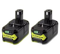 Batterie, capacité 8000 mAh, technologie lithium-ion, compatible avec Ryobi, lot de 2 batteries de 8000 mAh