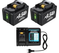 Batterie, capacité 9500mAh, large compatibilité, 2 95ah avec chargeur, 18V