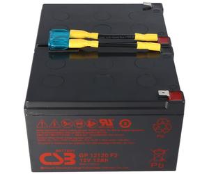 Batterie compatible avec la batterie de rechange APC n° 6 APC-RBC6, batterie de rechange CSB SCD6 pré-assemblée avec câble et connecteur