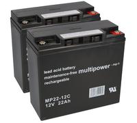 Batterie compatible tondeuse RL2000 RL-2000 24V 2x 12V 22Ah AGM plomb MP sans entretien