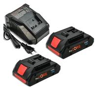 Batterie de 6000 mAh, ensemble de chargeurs, pour outils électriques, 2 chargeurs de 60 Ah (1 chargeur par appareil), 18 V