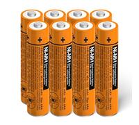Batterie de AAA Compatible avec Les téléphones sans Fil DECT Panasonic HHR-65AAABU HHR-55AAABU HHR-75AAA / B-4 Ni-MH Rechargeable (8 pièces)