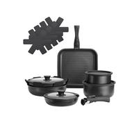 Batterie de casseroles de 17 pièces adaptée à l'induction noir