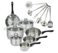 Batterie de cuisine 1 poêle 20 cm, 3 casseroles 12/16/20 cm, 3 faitouts 16/20/24 cm, 6 ustensiles Fackelmann Geneva