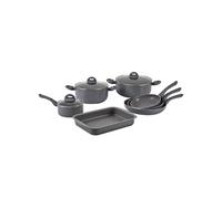 Batterie de cuisine 10 pièces Tous feux dont induction Gris Herzberg HG9016-GRY