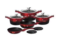 Berlinger Haus Garnki Metallic Black Burgundy Line 10 ElementówBH1631N
