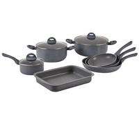 Batterie de cuisine 10 pièces Tous feux dont induction Gris Herzberg HG9016-GRY