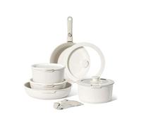 Just Perfecto JL-999 : ensemble de 11 pièces de batterie de cuisine en granit avec poignées amovibles - Beige
