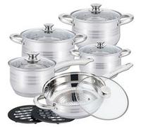 Batterie de Cuisine 12 Pièces en Acier Inoxydable HG1242-IX