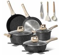 Batterie de cuisine 13 pièces Antiadhésif en Granit noir Just perfecto JL-32
