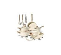 Just Perfecto JL-888: 14 Pieces Granite Cookware Set - Biege