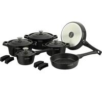 Batterie de cuisine 14 pièces Noir Royalty Line RLOS1014-BLK
