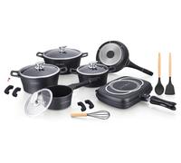 Batterie de cuisine 17 pièces Noir Royalty Line RLES1015M-BLK