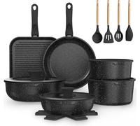 Batterie de cuisine 21 pièces, sans PFOA