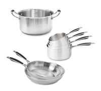 Batterie de cuisine 7 pièces tout inox Excell'Inox Mathon