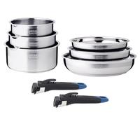Arthur Martin Batterie de cuisine 8 pièces AM2230 – Acier inox 18/10, tous feux (induction)