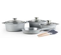 Batterie de Cuisine 9 Pièces Gris tous feux dont induction Lake Geneva Collection Swiss Haus SH-LG4009S