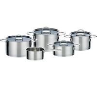 Batterie de Cuisine 9 Pièces GSW Elegance, Acier Inoxydable 18/10, Tous Feux Dont Induction, Marmites 20 et 24cm, Faitout 20cm, Casserole 16cm